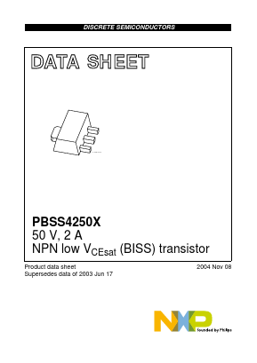 PBSS4250X Datasheet PDF NXP Semiconductors.