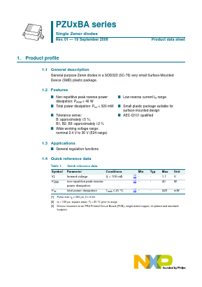 PZU36BA/DG Datasheet PDF NXP Semiconductors.