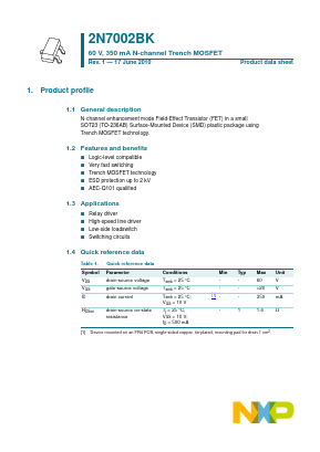 2N7002BK Datasheet PDF NXP Semiconductors.
