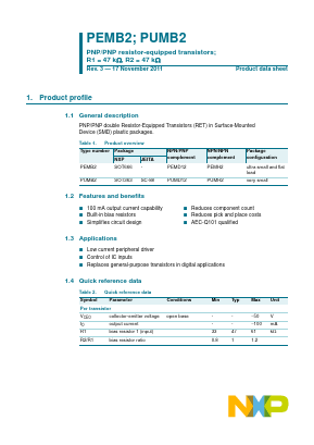 PUMB2-315 Datasheet PDF NXP Semiconductors.