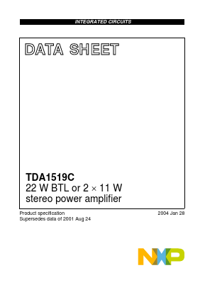 TDA1519CTD/N3C,118 Datasheet PDF NXP Semiconductors.