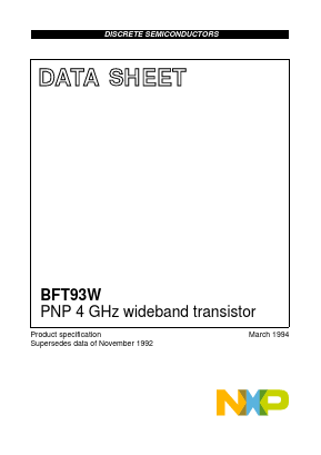 BFT93W Datasheet PDF NXP Semiconductors.