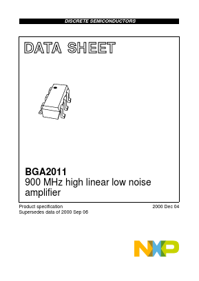 BGA2011 Datasheet PDF NXP Semiconductors.