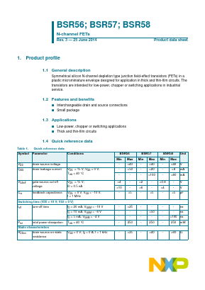 BSR56 Datasheet PDF NXP Semiconductors.