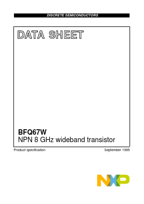 BFQ67W Datasheet PDF NXP Semiconductors.
