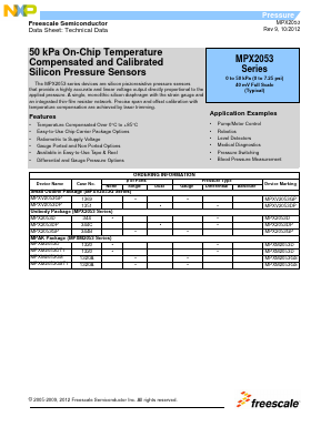 MPX2053DP Datasheet PDF NXP Semiconductors.