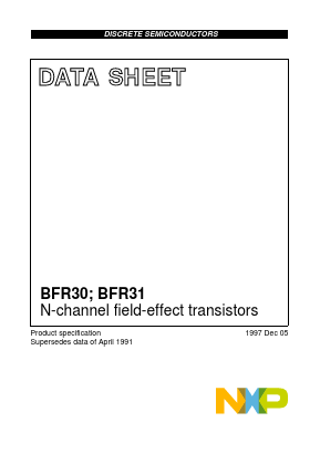 BFR31 Datasheet PDF NXP Semiconductors.