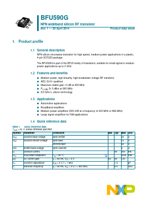 BFU590G Datasheet PDF NXP Semiconductors.