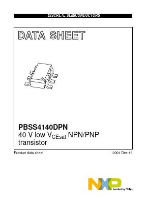 PBSS4140DPN Datasheet PDF NXP Semiconductors.