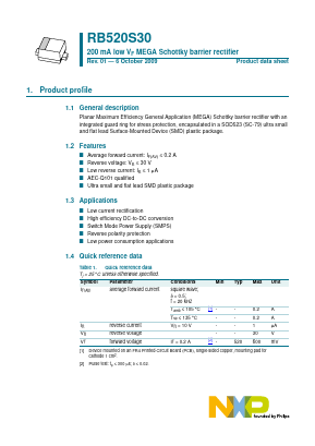 RB520S30 Datasheet PDF NXP Semiconductors.