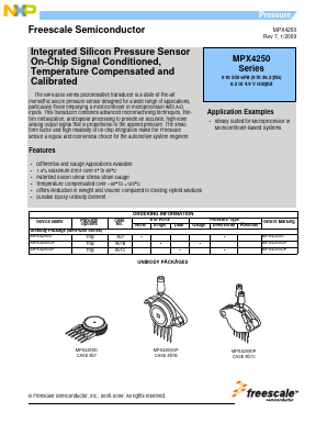 MPX4250D Datasheet PDF NXP Semiconductors.