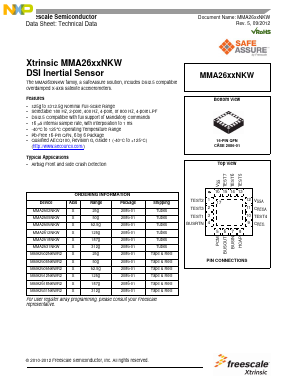 MMA26XXNKW Datasheet PDF NXP Semiconductors.