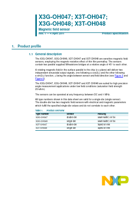 X3G-OH047 Datasheet PDF NXP Semiconductors.