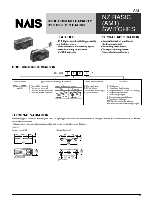 AM110811K Datasheet PDF Matsushita Electric Works