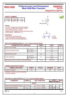 PX567EA Datasheet PDF Niko Semiconductor