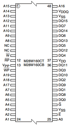 M28W160C70N1U Datasheet PDF Numonyx -> Micron