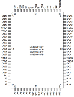 M58BW016DB7ZA3T Datasheet PDF Numonyx -> Micron