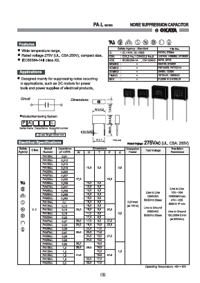 PA274-L Datasheet PDF Okaya Electric America, Inc.