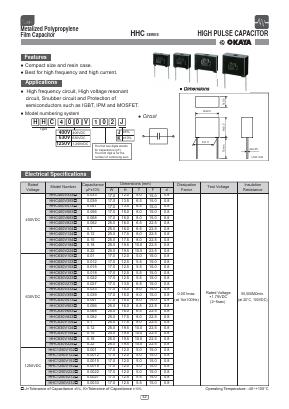 HHC630V104J Datasheet PDF Okaya Electric America, Inc.