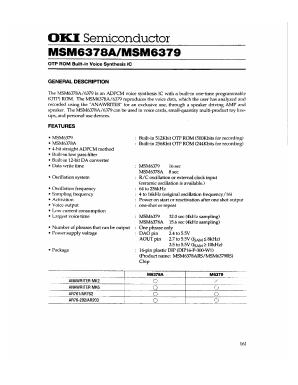 MSM6379 Datasheet PDF Oki Electric Industry
