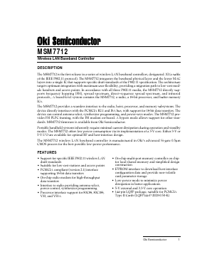 MSM7712 Datasheet PDF Oki Electric Industry