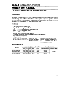 MSM51V16400A-70TS-L Datasheet PDF Oki Electric Industry