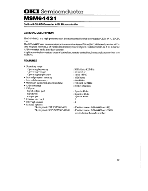 MSM64431 Datasheet PDF Oki Electric Industry