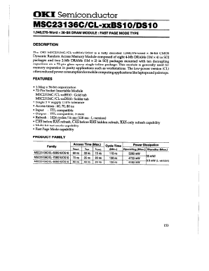 MSC23136C-60DS10 Datasheet PDF Oki Electric Industry