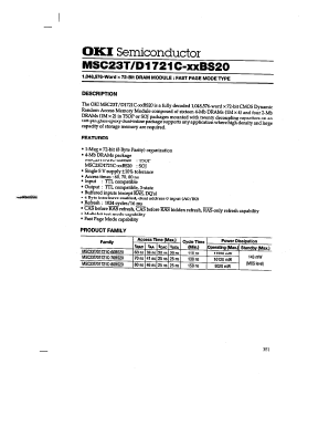 MSC23D1721C-80BS20 Datasheet PDF Oki Electric Industry