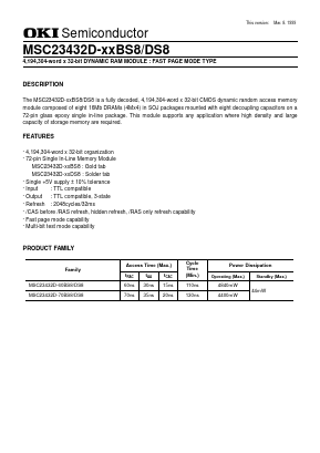 MSC23432D-XXDS8 Datasheet PDF Oki Electric Industry