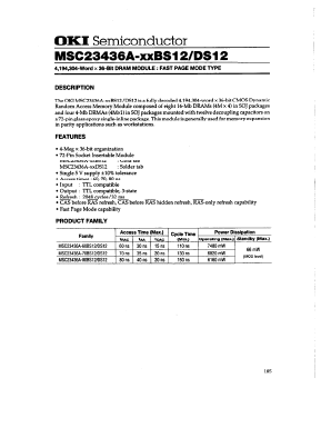 MSC23436A-XXBS12 Datasheet PDF Oki Electric Industry
