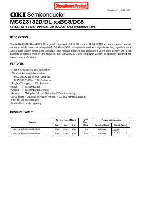 MSC23132D Datasheet PDF Oki Electric Industry