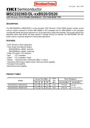 MSC23236D Datasheet PDF Oki Electric Industry