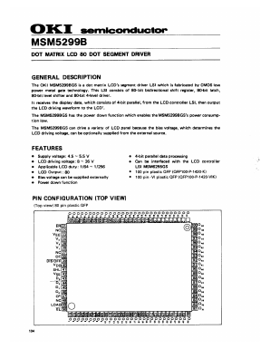 MSM5299BGS Datasheet PDF Oki Electric Industry