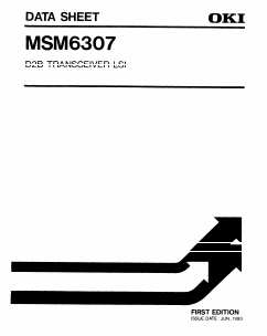 MSM6307 Datasheet PDF Oki Electric Industry