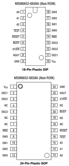 MSM66P56 Datasheet PDF Oki Electric Industry