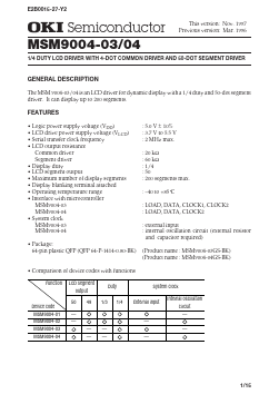 MSM9004-03GS-BK Datasheet PDF Oki Electric Industry