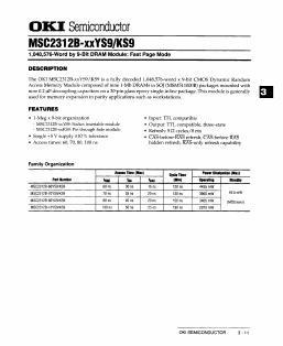 MSC2312B-80YS9 Datasheet PDF Oki Electric Industry