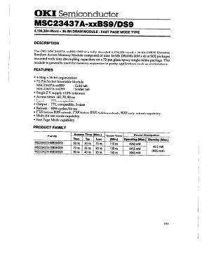 MSC23437A-XXBS9 Datasheet PDF Oki Electric Industry