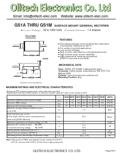 GS1K Datasheet PDF Olitech Electronics Co.Ltd