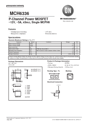 MCH6336-TL-H Datasheet PDF ON Semiconductor