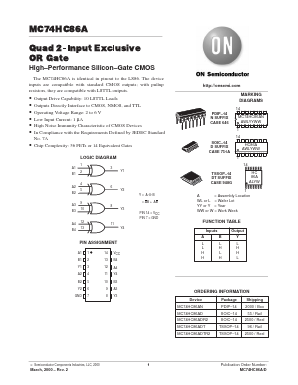 MC74HC86ADT Datasheet PDF ON Semiconductor