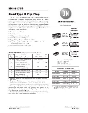 MC14175BF Datasheet PDF ON Semiconductor