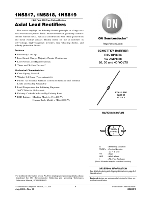 1N5817 Datasheet PDF ON Semiconductor