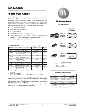 MC14008BF Datasheet PDF ON Semiconductor