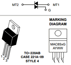 MAC8S Datasheet PDF ON Semiconductor