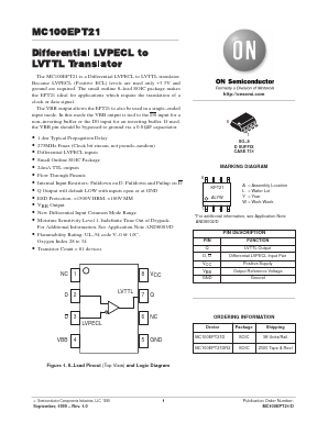 MC100EPT21D Datasheet PDF ON Semiconductor