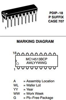 MC14513BCPG Datasheet PDF ON Semiconductor