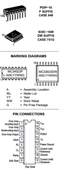 MC33023DWR2 Datasheet PDF ON Semiconductor