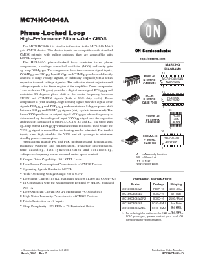 MC74HC4046ADR2 Datasheet PDF ON Semiconductor